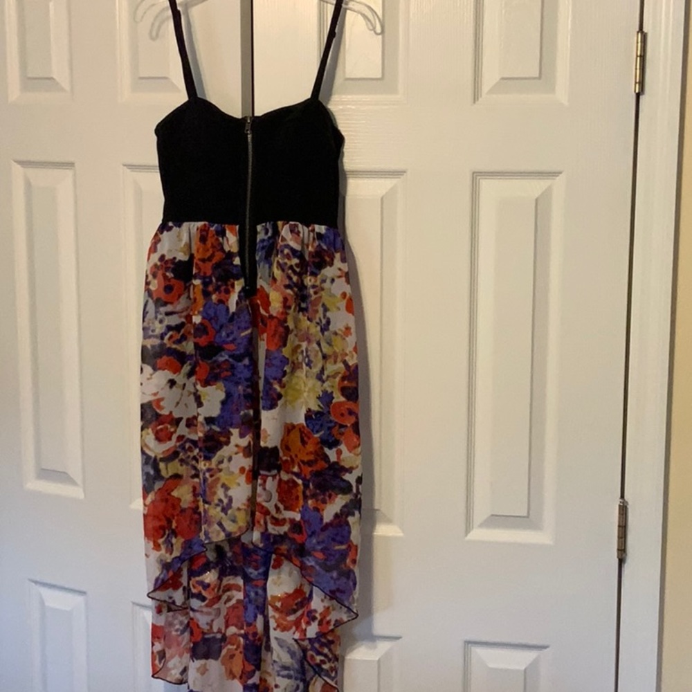 Material Girl black & floral dress size medium